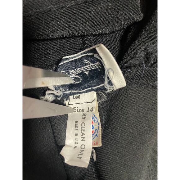 Pantages Black Studded Midi Dress Size 14 Made in USA ILGWU Vintage - Picture 7 of 7